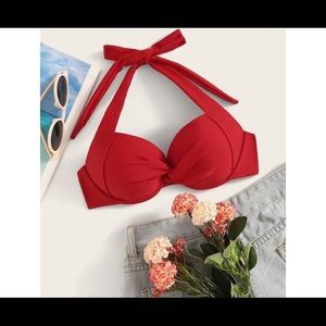 Shein Red Bikini Halter Top